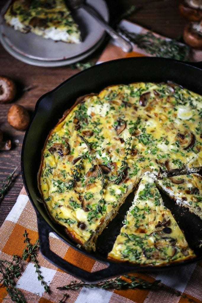 Mushroom Goat Cheese Frittata What Should I Make For...