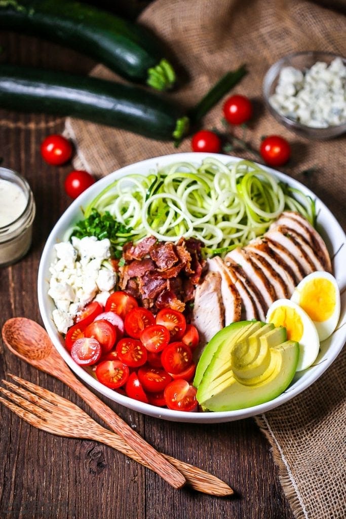 Zucchini Noodle Cobb Salad