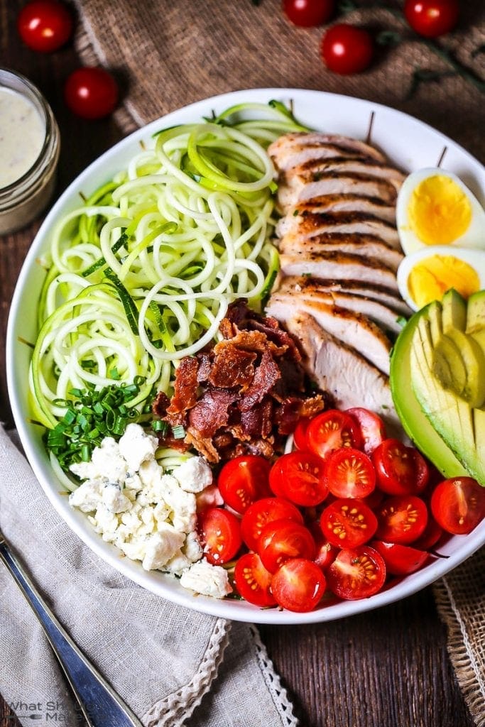 Zucchini Noodle Cobb Salad