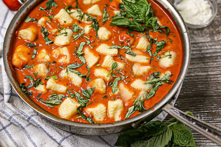 Gnocchi in Creamy Tomato Basil Sauce - What Should I Make For...